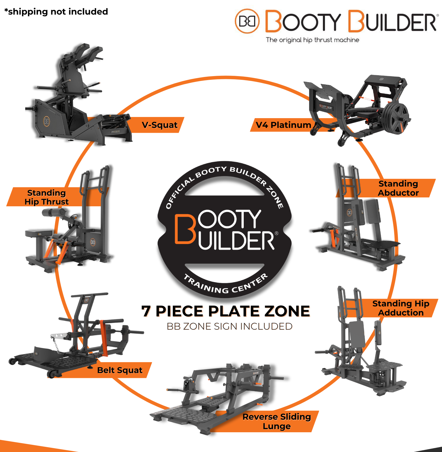 Booty Builder 7 Piece Plate Zone without pricing
