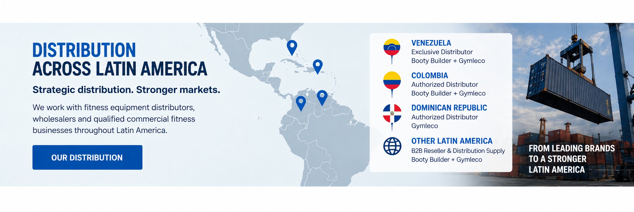 LAI Pro Fitness distribution across Latin America